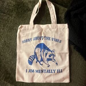 Mentally Ill Vibes Tote Bag / Shopper Bag / Purse / Funny / ADHD